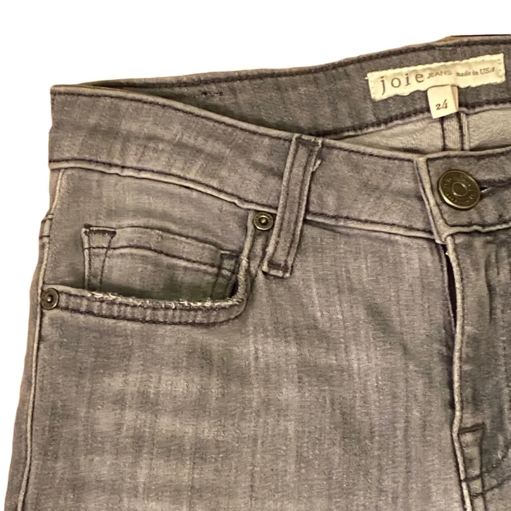 Joie Midrise Gray Ankle Skinny Denim Jeans Size 24